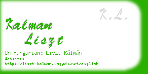 kalman liszt business card